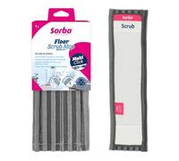 Sorbo Serpillière Microfibre avec Bandes de Récurage pour Sols, Absorption de l’Eau, Lavable et Réutilisable, Compatible Système Multi-Click pour Nettoyage Quotidien