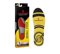 SORBOTHANE Double Strike Semelles intérieures pour homme et femme - Antibactériennes - Absorption des chocs et soutien du talon - Taille 41 EU - Jaune