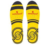SORBOTHANE Double Strike Semelles intérieures pour homme et femme - Antibactériennes - Absorption des chocs et soutien du talon - Taille 41 EU - Jaune