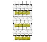 Sorbus Porte-tasses - Crochets de rangement muraux avec 6 niveaux pour tasses à café, tasses à thé, bocaux Mason et plus encore - Peut contenir 27 tasses - Métal noir (taille L)