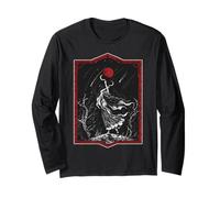 Sorcellerie Occulte Lune Rouge Sorcière Magie Noire Pagan Occulte Manche Longue