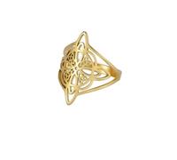 Sorcellerie Sorcière Noeud Bague En Acier Inoxydable Bagues Wicca Triquetra Celtics Noeud Amulette Protection Bijoux Femmes Hommes