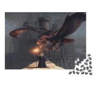Sorcier et Dragon Puzzle 1000 Pièces Educa Jouet en Bois Cadeau Unique Décoration Intérieure Château Jeu Éducatif Challenge Toy Adultes Et Enfants À Partir De 14 Ans 1000pcs (75x50cm)
