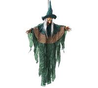Sorcière à suspendre - Sorcières animées - Activation sonore avec yeux qui s'illuminent pour fêtes en plein air, maison hantée jardin