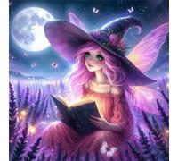 Sorcière au Clair Lune Puzzle 35 Pièces Adultes, 30x30cm DIY Puzzle Impossible Jeu de Création et Logique, Puzzles Classiques pour Adultes et Enfants de 12 Ans et Plus