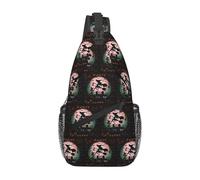 Sorcière Chevauchant Un Balai, Citrouilles, Cimetière, Lune Sac À Bandoulière Léger Pochette Epaule Décontracté Sac Banane pour Randonnée Femme Cyclisme
