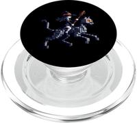 Sorcière chevauchant Un Chat pixelisé - Design d'art de Jeu - Style Bloc PopSockets PopGrip pour MagSafe