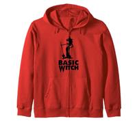 Sorcière de Base Amusante Tenant Un Balai sorcière Basique Sweat à Capuche
