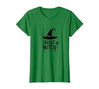 Sorcière de Base : Humour d'halloween envoûtant, T-Shirt, Femme, Vert Kelly, M