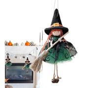 Sorcière de Cuisine à Suspendre | Ornements Accrochables Halloween pour Sorcière avec Balai,Figurine Effrayante Collectionnable Accrochable pour Fenêtre Mur Jardin Extérieur Patio