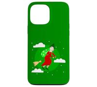sorcière de noël Verte befana Balai spookmas creepmas Coque pour iPhone 13 Pro Max