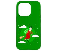 sorcière de noël Verte befana Balai spookmas creepmas Coque pour iPhone 15 Pro