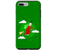 sorcière de noël Verte befana Balai spookmas creepmas Coque pour iPhone 7 Plus/8 Plus