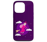 sorcière de noël Violet befana Balai spookmas gothmas Coque pour iPhone 13 Pro
