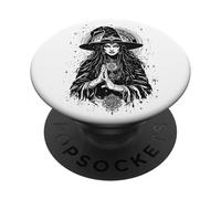 Sorcière Depuis la dernière Vie Sorcellerie Wiccan Witchy Pagans PopSockets PopGrip Adhésif