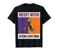 Sorcière désordonnée Obtenir des Choses Faites Pinup Halloween T-Shirt Graphique avec Valeur