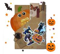 Sorcière d'Halloween avec livre, date aveugle d'Halloween avec livre, boîte cadeau pour Halloween, amateurs de livres, roman mystérieux surprise (C)