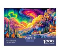 Sorcière d'halloween Puzzle 1000 Pièces Nébuleuse Cosmique Psychédélique Puzzles Portable Et De Rangement Qualité Premium Stimulant Cadeau Adultes Et Enfants À Partir De 12 Ans 38x26cm/1000pcs