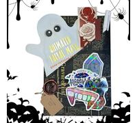 Sorcière d'Halloween Rendez-vous aveugle avec un livre, livre mystère effrayant | Fantômes chauves-souris effrayants amoureux lecteurs passionnés pour hommes, femmes et adolescents adultes