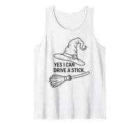 Sorcière drôle Qui Dit Oui Je Peux Conduire Un bâton Halloween Femmes Débardeur