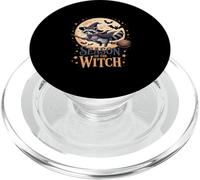 Sorcière drôle Raton Laveur sur Balai rétro Halloween PopSockets PopGrip pour MagSafe