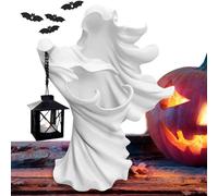 Sorcière en résine avec Lanterne, Lanterne de sorcière d'halloween - Figurine de Messager de l'enfer d'halloween en résine avec Lampe LED | Décoration pour entrée, Cour, Balcon, Jardin, sa