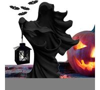 Sorcière en résine avec lanterne, lanterne de sorcière d'Halloween - Figurine de messager de l'enfer d'Halloween en résine avec lampe LED,Décoration de vacances pour jardin, entrée, balcon, salon, pat