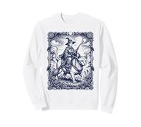 Sorcière équitation Sphynx Chat Mystique Fantaisie Sweatshirt