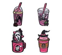 Sorcière Esprit Émail Pin Broche Grenouille Crâne Chat Oiseau Animal Fleur Médecine Bouteille Insigne Amour Jésus Bijoux, Klein, Métal non précieux