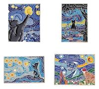 Sorcière Esprit Émail Pin Broche Grenouille Crâne Chat Oiseau Animal Fleur Médecine Bouteille Insigne Amour Jésus Bijoux, Klein, Métal non précieux