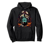 Sorcière Gaming Chaudron Halloween Manette Magie Sweat à Capuche