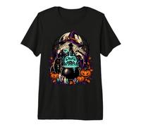 Sorcière Gaming Chaudron Halloween Manette Magie T-Shirt Haut de Gamme