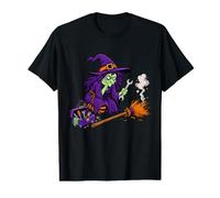 Sorciere Grincheuse Balai Casse Outils Halloween T-Shirt Graphique avec Valeur
