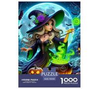 Sorcière Halloween Puzzle 1000 Piezas Para Adultos, Juegos Educativos, Antiestrés, Ejercita Memoria Para Adultos/niños ≥12 Años 70x50cm/1000pcs