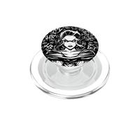 Sorcière hexagonale Halloween Graffiti Mauvais Gothique Sorcellerie Pop Art PopSockets PopGrip pour MagSafe