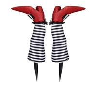 Sorcière Legs Décorations d'Halloween, Enjeux de jardin de jambes de sorcière | 2X Halloween et os de sorcière en bas,Os de sorcière maléfique d'horreur décorative pour l'intérieur, la pelouse, les
