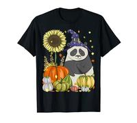 Sorcière, panda, citrouille, kawaii, panda, tournesol, automne et Thanksgiving T-Shirt