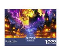 Sorcière Puzzle 1000 Pièces pour Adultes De Détente & Relaxation Jeu D'Intelligence De l'art La Décoration Moderne 38x26cm/1000pcs