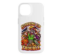 Sorcière Raton Laveur d'halloween Qui sème Les ennuis avec Coque pour iPhone 14