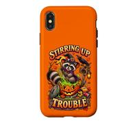 Sorcière Raton Laveur d'halloween Qui sème Les ennuis avec Coque pour iPhone X/XS