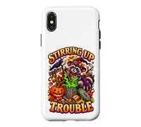 Sorcière Raton Laveur d'halloween Qui sème Les ennuis avec Coque pour iPhone X/XS
