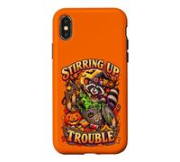 Sorcière Raton Laveur d'halloween Qui sème Les ennuis avec Coque pour iPhone X/XS