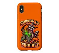 Sorcière Raton Laveur d'halloween Qui sème Les ennuis avec Coque pour iPhone X/XS