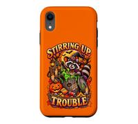 Sorcière Raton Laveur d'halloween Qui sème Les ennuis avec Coque pour iPhone XR