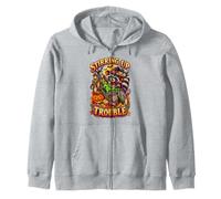 Sorcière Raton Laveur d'halloween Qui sème Les ennuis avec Sweat à Capuche