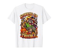 Sorcière Raton Laveur d'halloween Qui sème Les ennuis avec T-Shirt Graphique avec Valeur