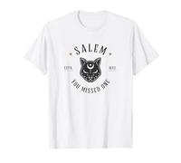 Sorcière Salem Halloween Femmes 1692 Mystique Chat Noir T-Shirt