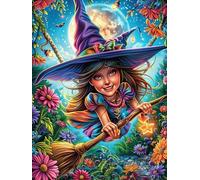 Sorcière sur Un Balai Puzzle 300 Pièces pour Adultes Relaxant Educa Divertissement Challenge Décoration Moderne Cadeau De Famille 300 PCS