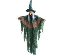 Sorcière Suspendable - Sorcière Suspendable Grandeur Nature Qui Parle,Yeux Lumineux Activation Sonore Décoration Intérieur Extérieur pour Jardin Fête Patio Halloween