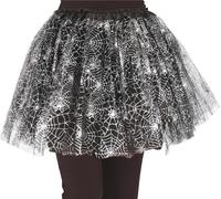 Sorcière Tutu Halloween Idée de Costume de Fête Design Toile d'Araignée Déguisement Magique Nuit Jupe Noire Look Effrayant Fête Mystérieuse Accessoire 30 cm, Couleur : Noir